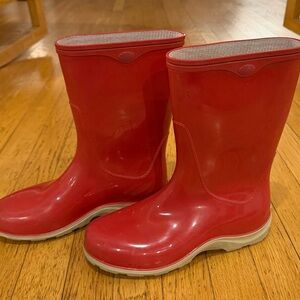Sloggers Women’s Pull On Calf Length  Red Rain/ Garden Boots size 7